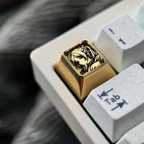 1U Brass Artisan Keycaps for Mechanical Keyboard Personalized Keycaps -Frieren / Fern / Himmel / Flamia